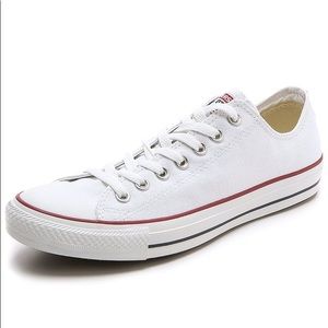 NWT: Size 10 White Converse Chuck Taylor Low Top